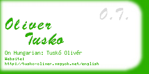 oliver tusko business card